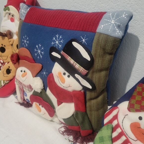 Vintage 90's Christmas Fleece Pillow and 2 stockings matching design - Picture 7 of 13